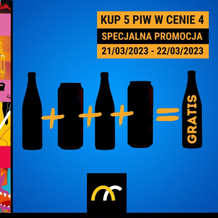 Kup 4 piwa a jedno dostaniesz gratis!