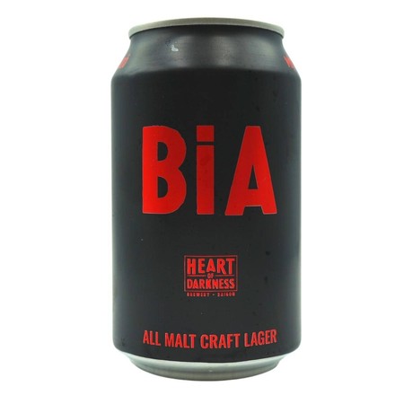 Heart of Darkness: BiA All Malt Craft Lager - 330 ml can