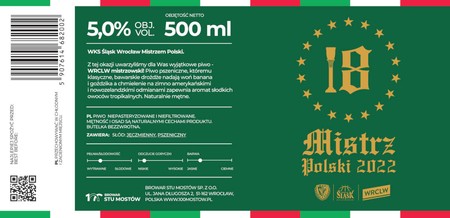 WRCLW: Mistrzowski - label 85 x 175 mm