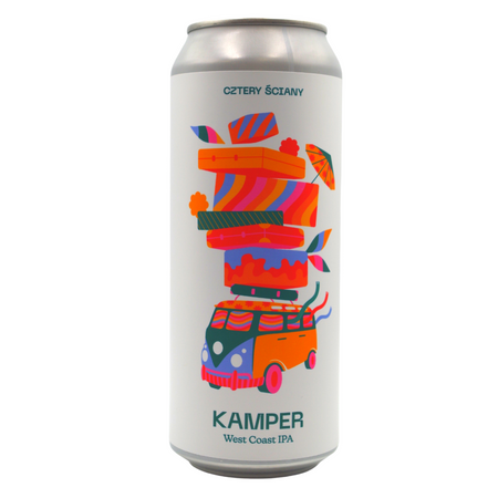 Browar Cztery Ściany: Kamper West Coast IPA - puszka 500 ml