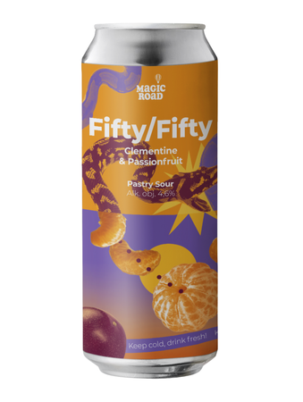 Magic Road: Fifty/Fifty Clementine & Passionfruit - 500 ml can