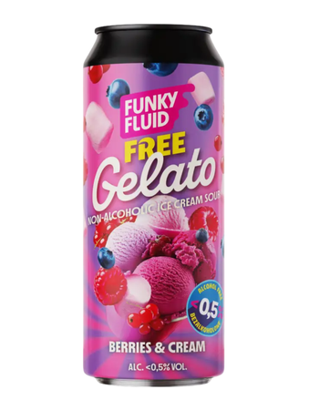 Funky Fluid: Free Gelato Berries & Cream - 500 ml can