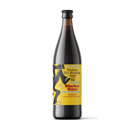 Browar Stu Mostów: Strawberry Berliner Weisse - 500 ml bottle