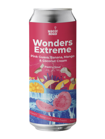 Magic Road: Wonders Extreme Pink Guava & Mango & Banana & Coconut Cream - 500 ml can