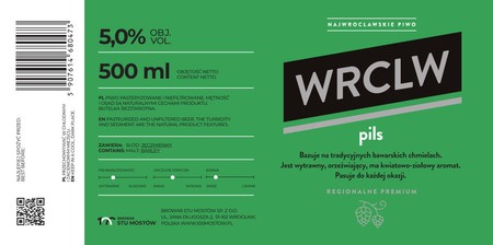 WRCLW: Pils - label 85 x 175 mm