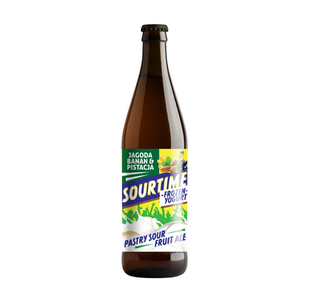 Maryensztadt: Sourtime Frozen Yogurt Jagoda & Banan & Pistacja - butelka 500 ml