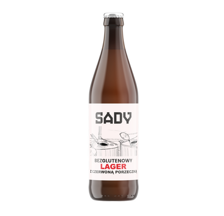Sady: Bezglutenowy Lager Porzeczka - butelka 500 ml
