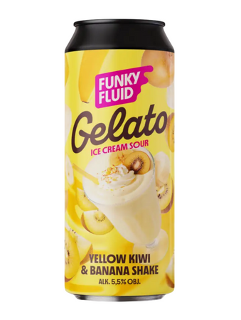 Funky Fluid: Gelato Yellow Kiwi & Banana Shake - puszka 500 ml