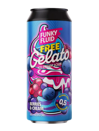 Funky Fluid: Free Gelato Berries & Cream - 500 ml can