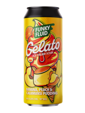 Funky Fluid: Gelato Banana & Peach & Calamansi Pudding - puszka 500 ml