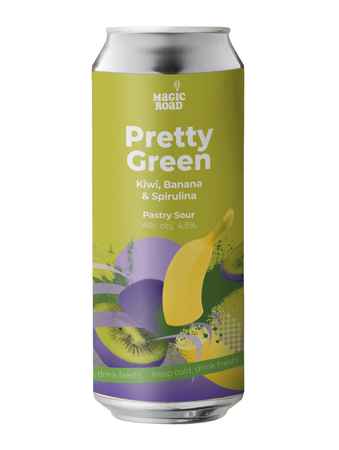 Magic Road: Pretty Green Kiwi & Banana & Spirulina - puszka 500 ml