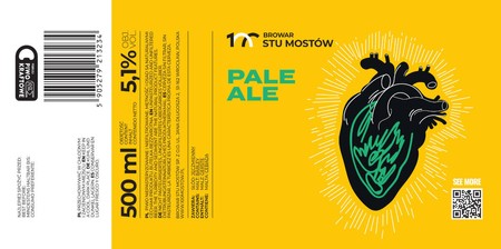 Browar Stu Mostów: Pale Ale - etykieta 85 x 175 mm