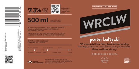 WRCLW: Porter Bałtycki - etykieta 85 x 175 mm