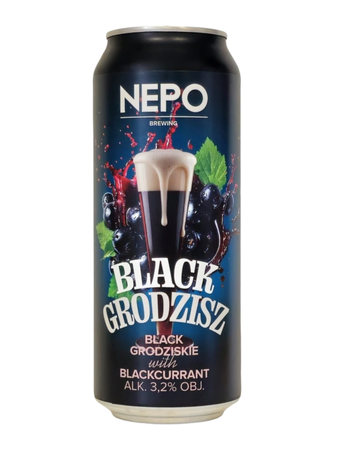 Nepo Brewing: Black Grodzisz Blackcurrant - 500 ml can