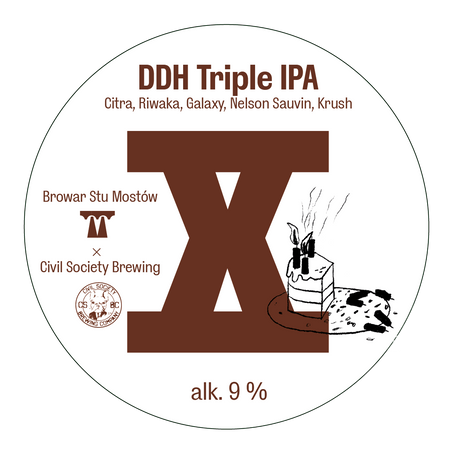 Browar Stu Mostów x Civil Society: 10th Anniversary DDH Triple IPA - KEG 20L A