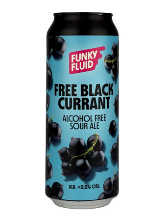 Funky Fluid: Free Black Currant  - puszka 500 ml