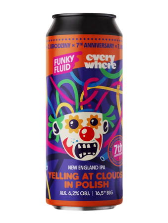 Funky Fluid x Everywhere : Yelling At Clouds in Polish - puszka 500 ml