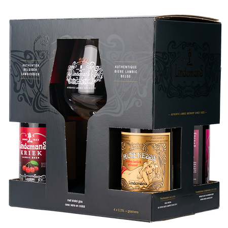 Lindemans set 4 x 250 ml + glass