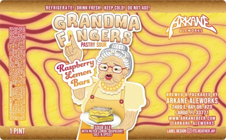 Arkane: Grandma Fingers Raspberry Lemon Bars - 473 ml can