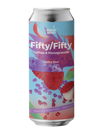 Magic Road: Fifty Fifty Lychee & Pomegranate - 500 ml can