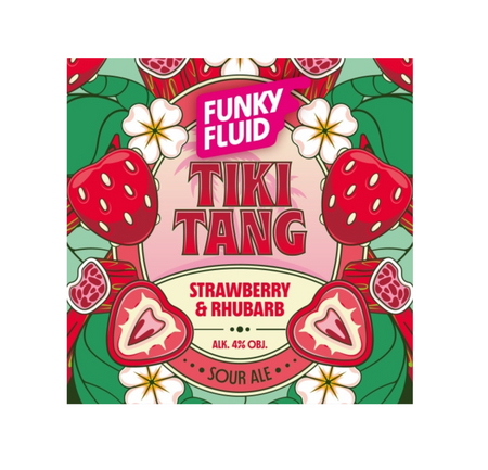 Funky Fluid: Tiki Tang Strawberry & Rhubarb - butelka 500 ml