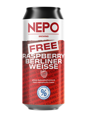 Nepo Brewing: Free Raspberry Berliner Weisse - 500 ml can