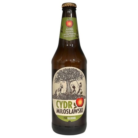 Miłosław: Cydr Miłosławski Półsłodki - 500 ml bottle