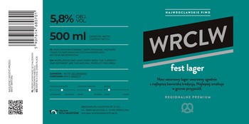 WRCLW: Fest Lager - etykieta 85 x 175 mm