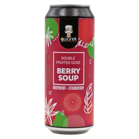 Browar Gwarek: Berry Soup Raspberry Strawberry - puszka 500 ml