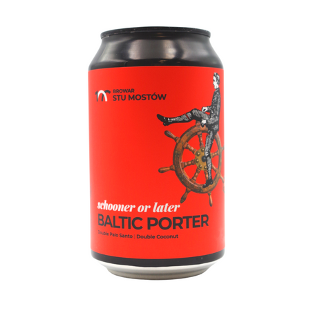 Browar Stu Mostów: Schooner or Later Double Palo Santo & Coconut Baltic Porter - puszka 330 ml