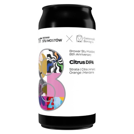 Browar Stu Mostów x Commonwealth: 8th Anniversary Citrus DIPA - puszka 440 ml