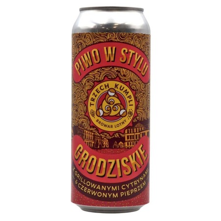 Browar Trzech Kumpli: W stylu Grodziskie Grillowana Cytryna & Czerwony Pieprz  - puszka 500 ml